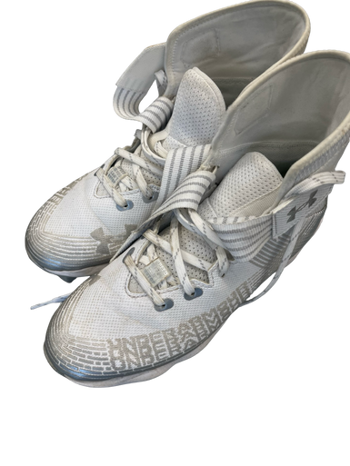 Used Under Armour Adult FB Cleats White Senior 6 11682-S000115942