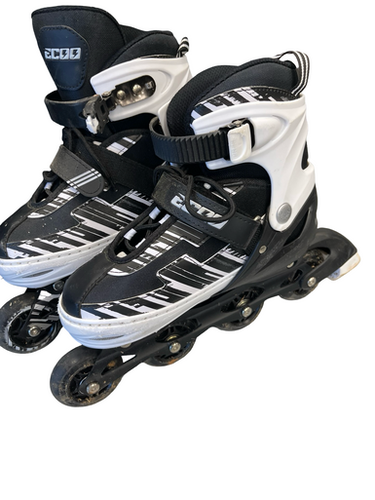 Used ECCO 3-6 Junior Rec Fitness Skates Black Adjustable 11682-S000115209