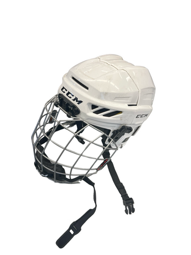 Used CCM FM YOUTH Helmet Cage Combo White SM 11682-S000112142