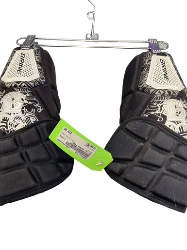 Used Brine ELBOW PADS Lacrosse Arm Pads/Guards Black MD 11682-S000111737