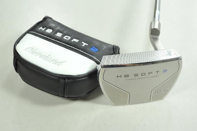 Cleveland HB Soft 2 Model 10.5 34" Putter RH Slight Arc Steel with Cover #204107