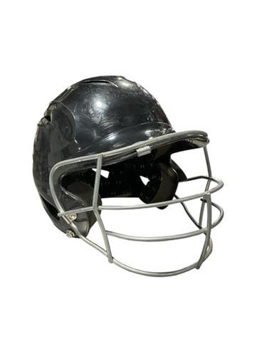 Used Under Armour BLACK HELMET Batting Helmet w/Mask Black One Size 11834-S000041613