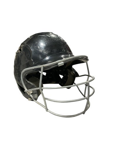 Used Under Armour BLACK HELMET Batting Helmet w/Mask Black One Size 11834-S000041613