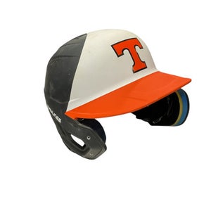 Used Rawlings ORNGE/BLACK HELMET Batting Helmet No Mask White One Size 11834-S000041602