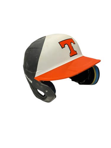 Used Rawlings ORNGE/BLACK HELMET Batting Helmet No Mask White One Size 11834-S000041602