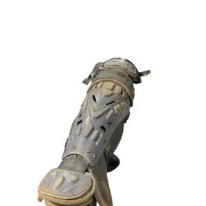 Used Rawlings GRAY SHINGUARDS Catchers Leg Guards Grey Adult 11834-S000041603