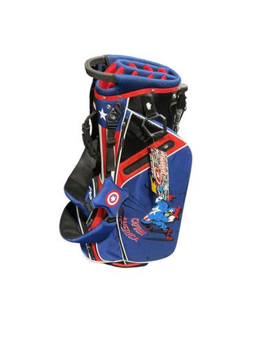 Used SUPER SOLDIER CAPTAIN AMERICA Mens Stand Bag Navy Blue 11834-S000041523