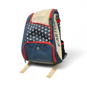 Used Easton STARS BACKPACK BB/SB Player Backpack White/Royal/Red 11834-S000041479