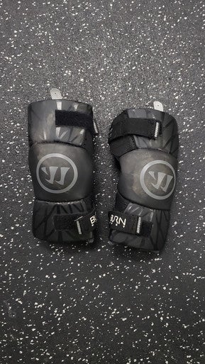 Used Warrior BURN Lacrosse Arm Pads/Guards Black MD 11849-S000032673