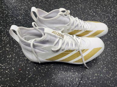 Used Adidas Adult FB Cleats White And Gold Senior 12 11849-S000032676