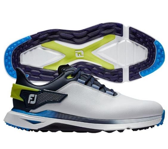 FootJoy 2024 Pro/SLX Mens Golf Shoes 56914 White/Navy 9.5 Medium (D) NEW in Box