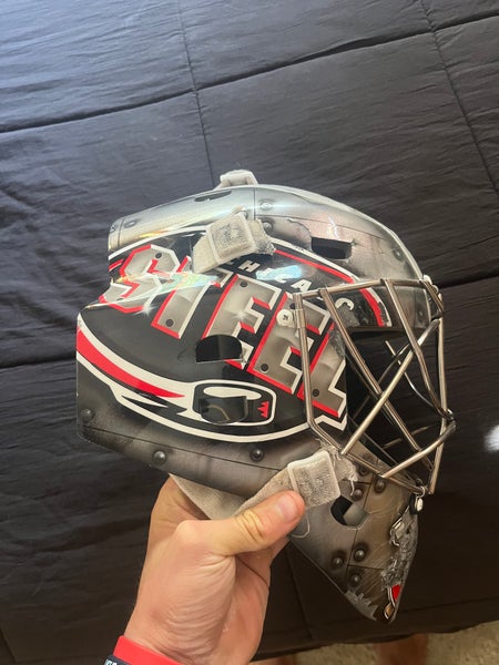 Warwick custom Chicago Steel goalie mask