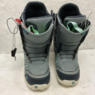 Used Burton AMBUSH Mens Snowboard Boots Grey And Navy Blue Senior 10.5 11855-S000192604