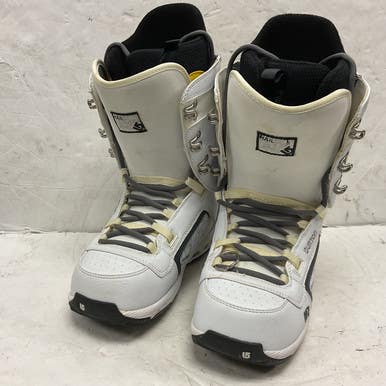 Used Burton MENS HAIL Mens Snowboard Boots White Senior 9.5 11855-S000192597