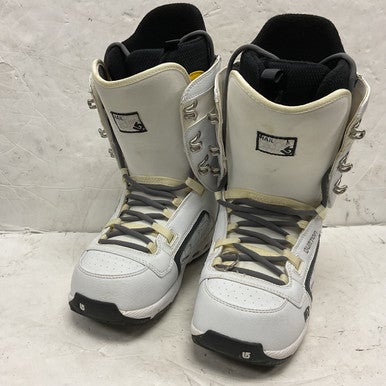 Used Burton MENS HAIL Mens Snowboard Boots White Senior 9.5 11855-S000192597