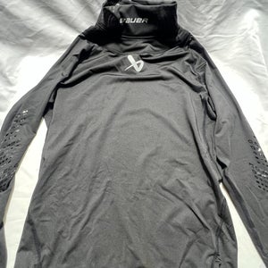 NEW! Bauer Youth Medium LS NeckProtect Base Layer Shirt