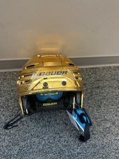 Vegas Gold Medium Bauer Re-Akt 150 Helmet Pro Stock (New)