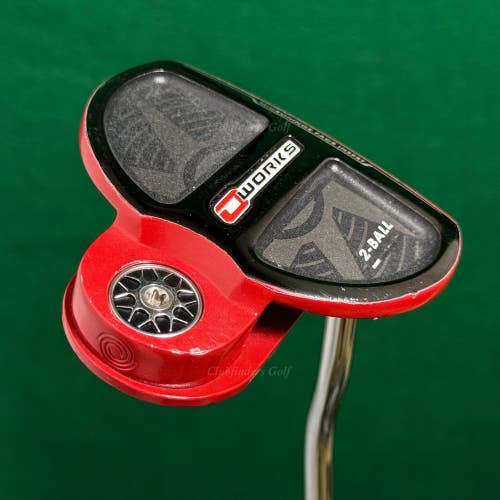 Odyssey O-Works 2-Ball Red Double-Bend 35" Putter w/ Super Stroke *Read*