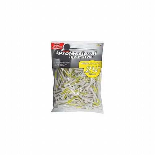 Pride Professional Pro Length Golf Tees (2.75",  White/Yellow, 175pk) NEW