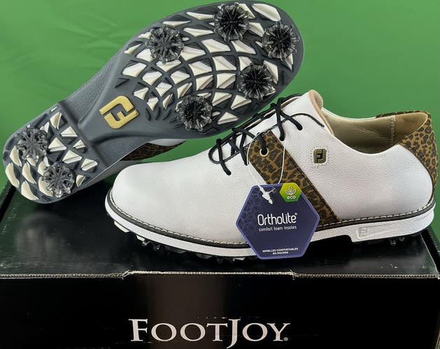 FootJoy Womens Premier White/Leopard Golf Shoes 99041 Size 7 Medium NEW in Box!