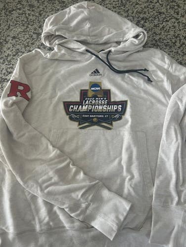 Adidas Rutgers mens lacrosse Final 4 four Championship team issued hoodie L NEW