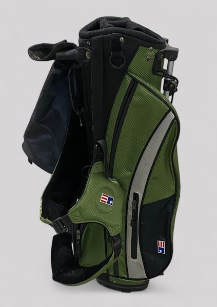 USKG US Kids Ultralight 57-39 Stand Golf Bag with Hood Green