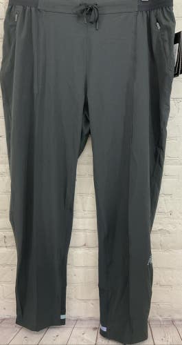 New Balance Speed Run Womens Large Running Crew Pants Reflective Zip Pockets