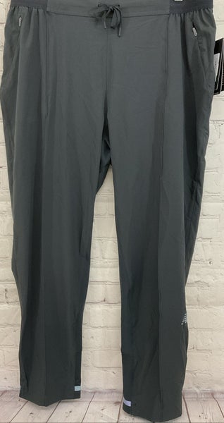 New Balance Speed Run Womens Large Running Crew Pants Reflective Zip Pockets