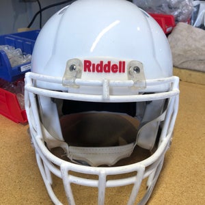USED RIDDELL SPEED ADULT HELMET - LARGE - METALLIC WHITE