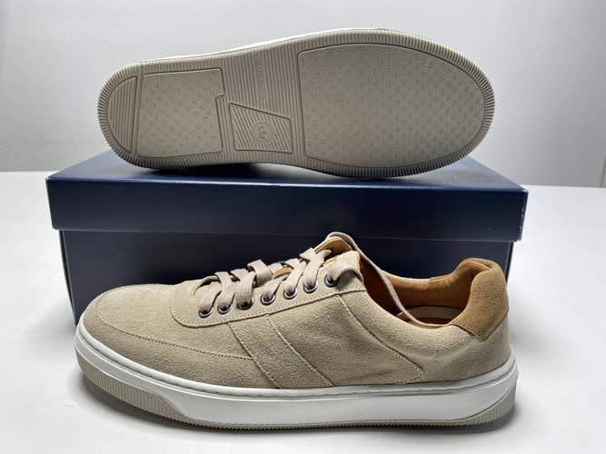 Peter Millar Vantage Suede Sneaker Casual Shoes Beige Men's SZ 9 (MS23XF51)
