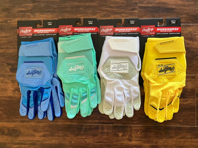 Rawlings Workhorse Batting Gloves LOT Size Large