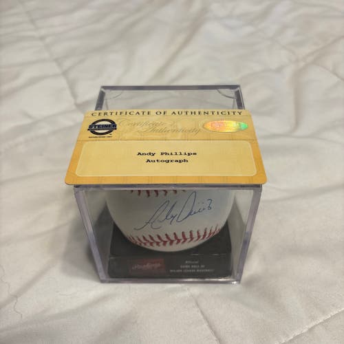 Andy Phillips Autographed Signed OMLB Baseball with Steiner Certification