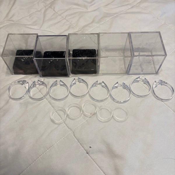 Baseball Display Items - 6 Cases & 13 Rings