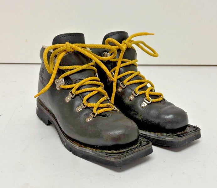 Asolo Sport Snowfield 3-Pin 75mm Black Leather Telemark Ski Boots MDP 25 Wmns 8