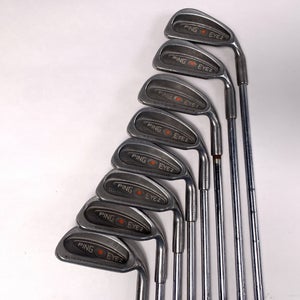 Ping Eye 2 Iron Set 4-PW+SW Orange Dot 2* Flat Karsten Regular Steel Mens RH