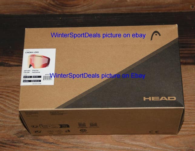 NEW HEAD spare Helmet  lens visor for Cinema helmet size  XL/XXL red/yellow