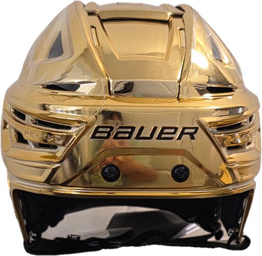 Vegas Golden Knights Gold Chrome Bauer Re-Akt 150 Helmet Pro Stock-VN Padding (New)