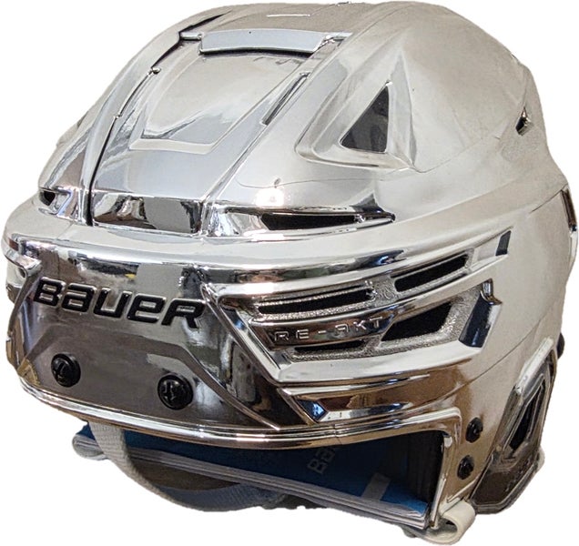 LA Kings Silver Chrome Bauer Re-Akt 150 Helmet Pro Stock (New)