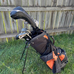 Men's Complete Right Handed Golf Club Set with Stand Bag