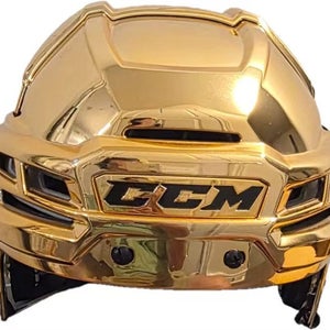 Vegas Golden Knights Gold Chrome CCM Tacks 910 Helmet Pro Stock (New)