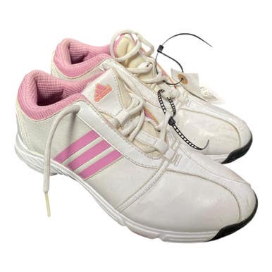 Adidas (Used) Size M 4.5 (W 5.5) White Kid's Golf Shoes