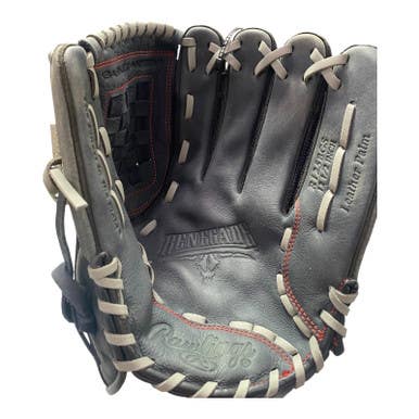 Used Rawlings RENEGADE R125BGS BB/SB Glove RH Throw Black 12 1/2" 11375-S000365774