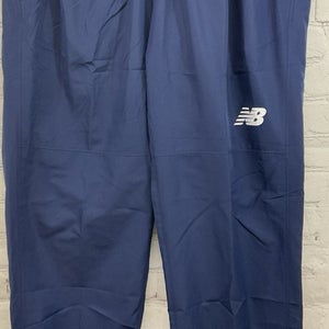New Balance Womens Medium Athletic Pants Mesh Lining Zippered Mesh Pockets Navy