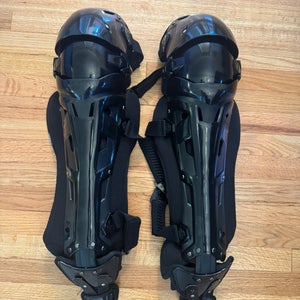 New Rawlings Mach Adult Catcher's Leg Guards Black 2024