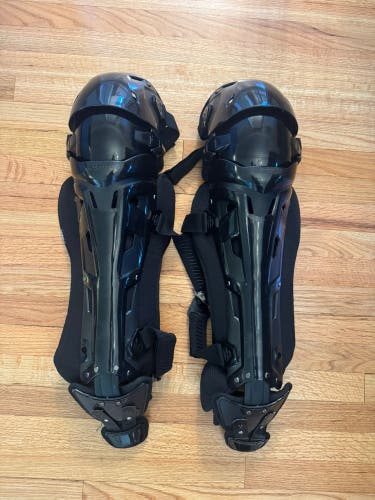 New Rawlings Mach Adult Catcher's Leg Guards Black 2024