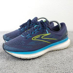 Brooks Glycerin 19 Mens Size 9.5 Running Shoes Blue Yellow Sneaker 1103561D443