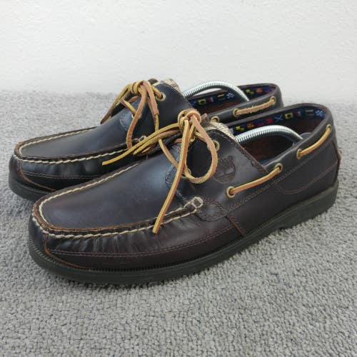 Timberland Earth Keepers Heritage 2 Eye Boat Shoes Mens Size 12 Brown Leather