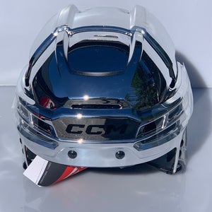 Brand New Pro Stock CCM Tacks 720 Size Large Silver Chrome Hockey Helmet