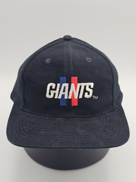 NEW Vintage New York Giants NFL Sports Logo 7 Black Dome Hat Cap Vtg Snapback