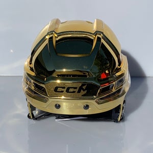 Brand New Pro Stock CCM Tacks 720 Size Large Gold Chrome Hockey Helmet